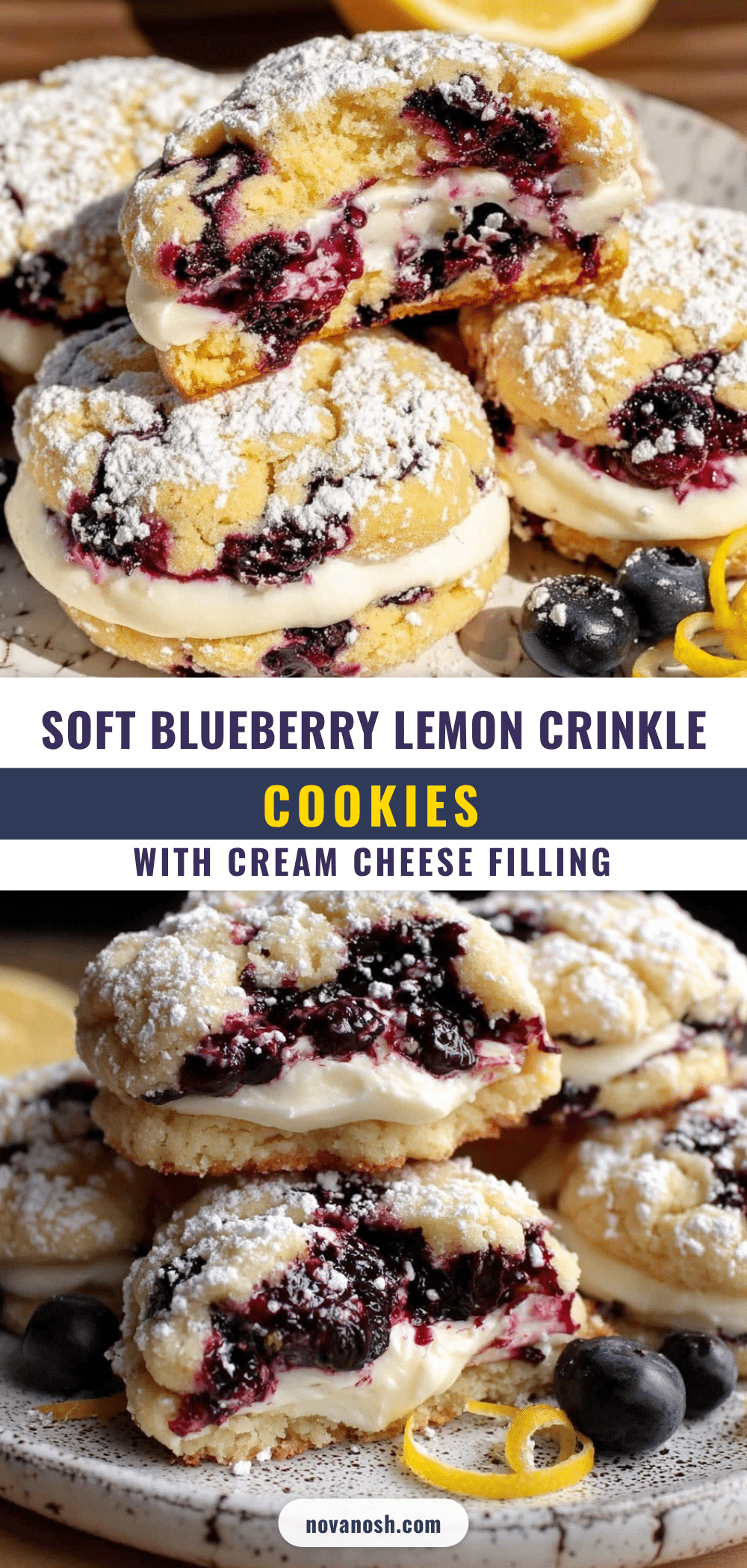 blueberry lemon crinkle cookies recipe