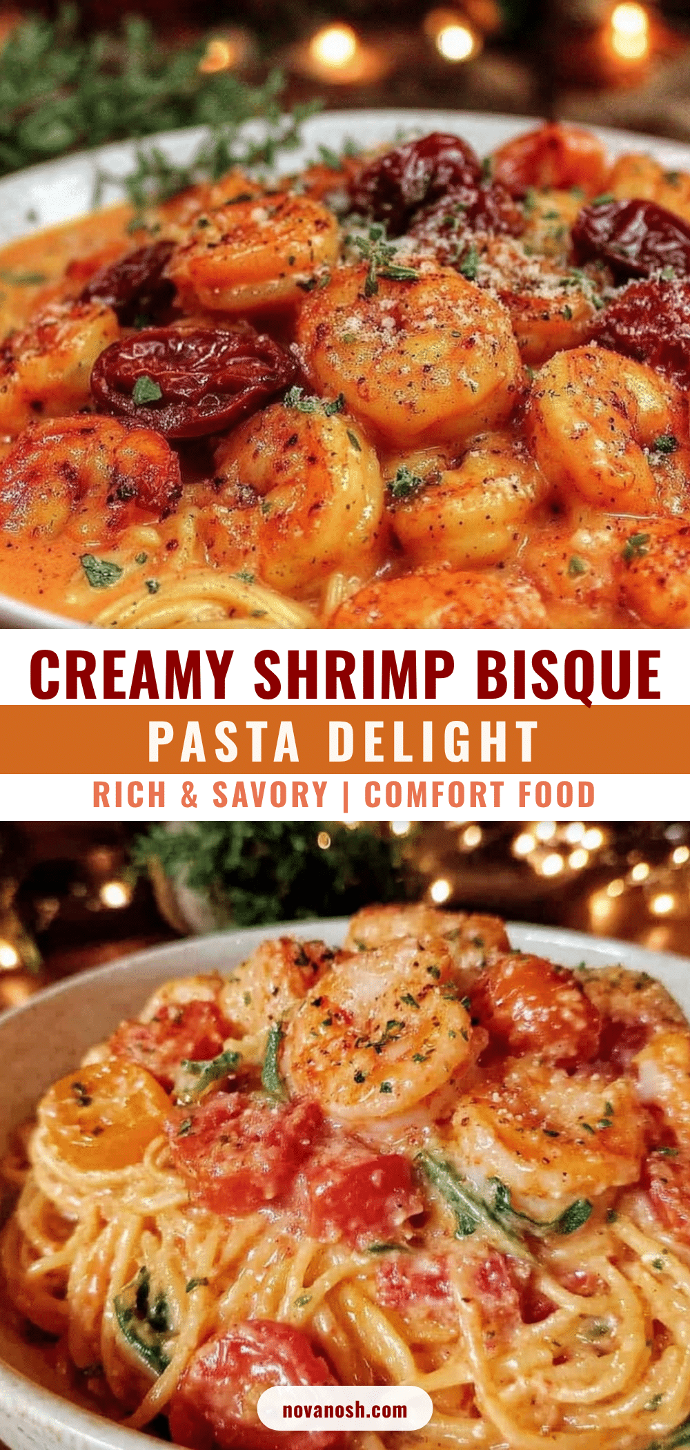 Brasserie Shrimp Bisque Pasta recipe