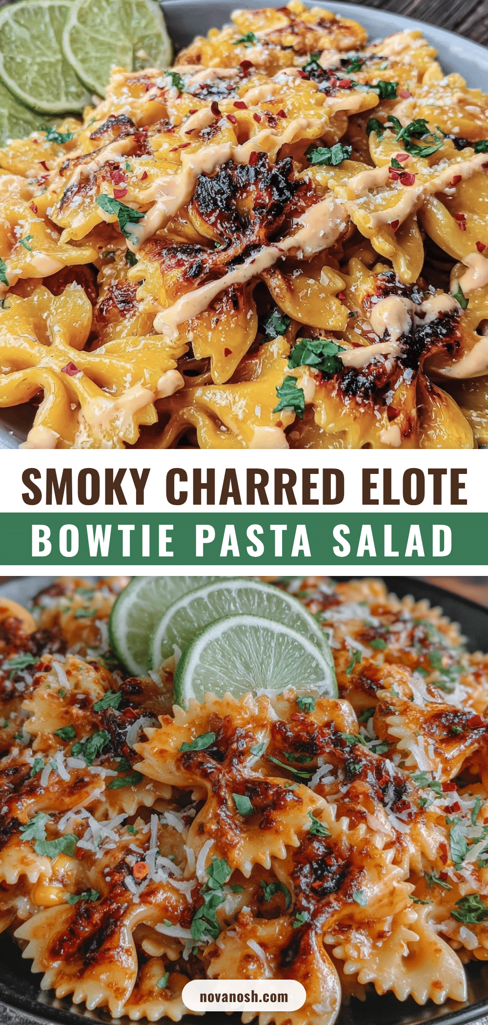 charred elote pasta salad recipe