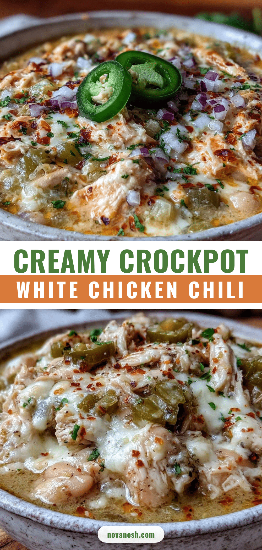 creamy crockpot white chicken chili recipe