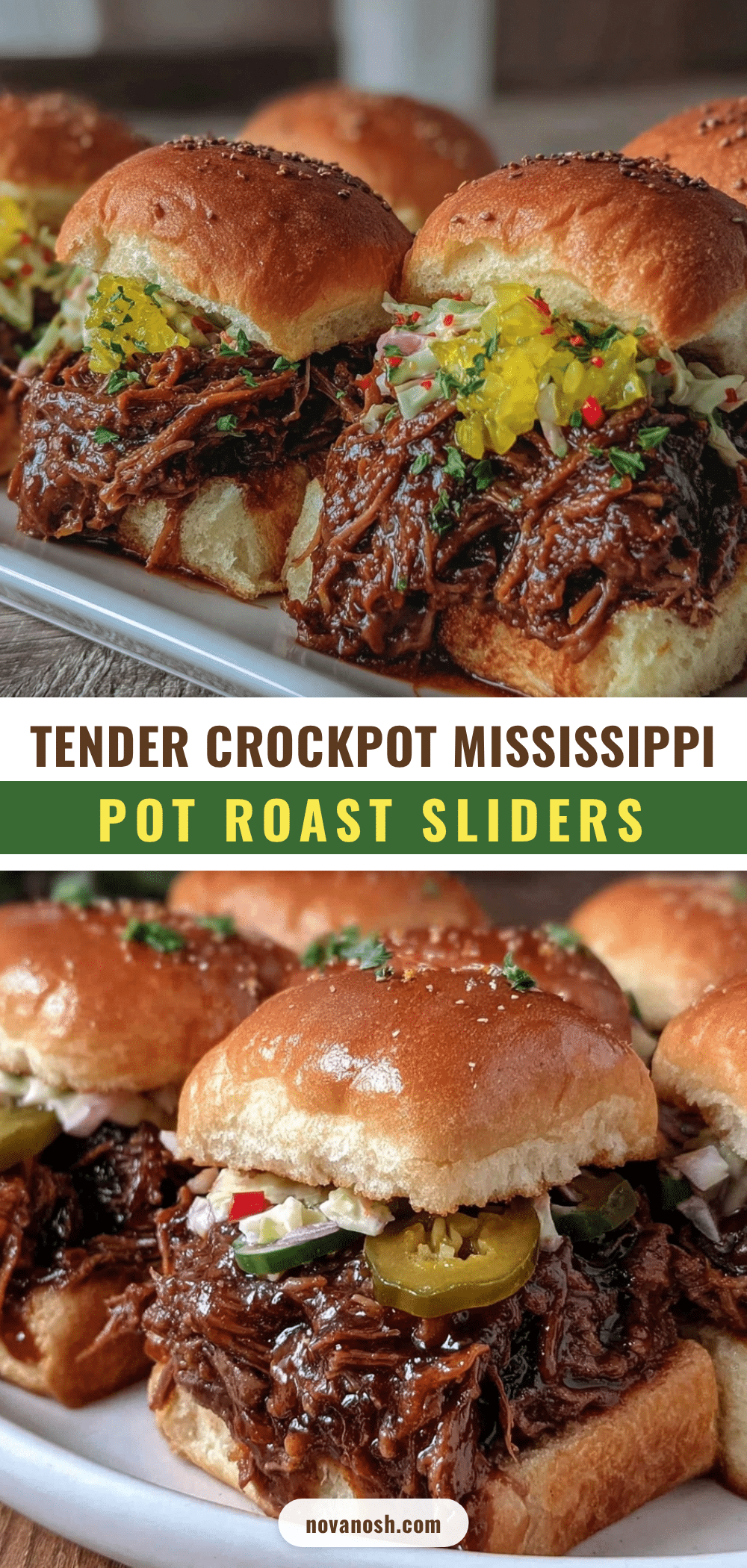 Crockpot Mississippi Pot Roast Sliders recipe