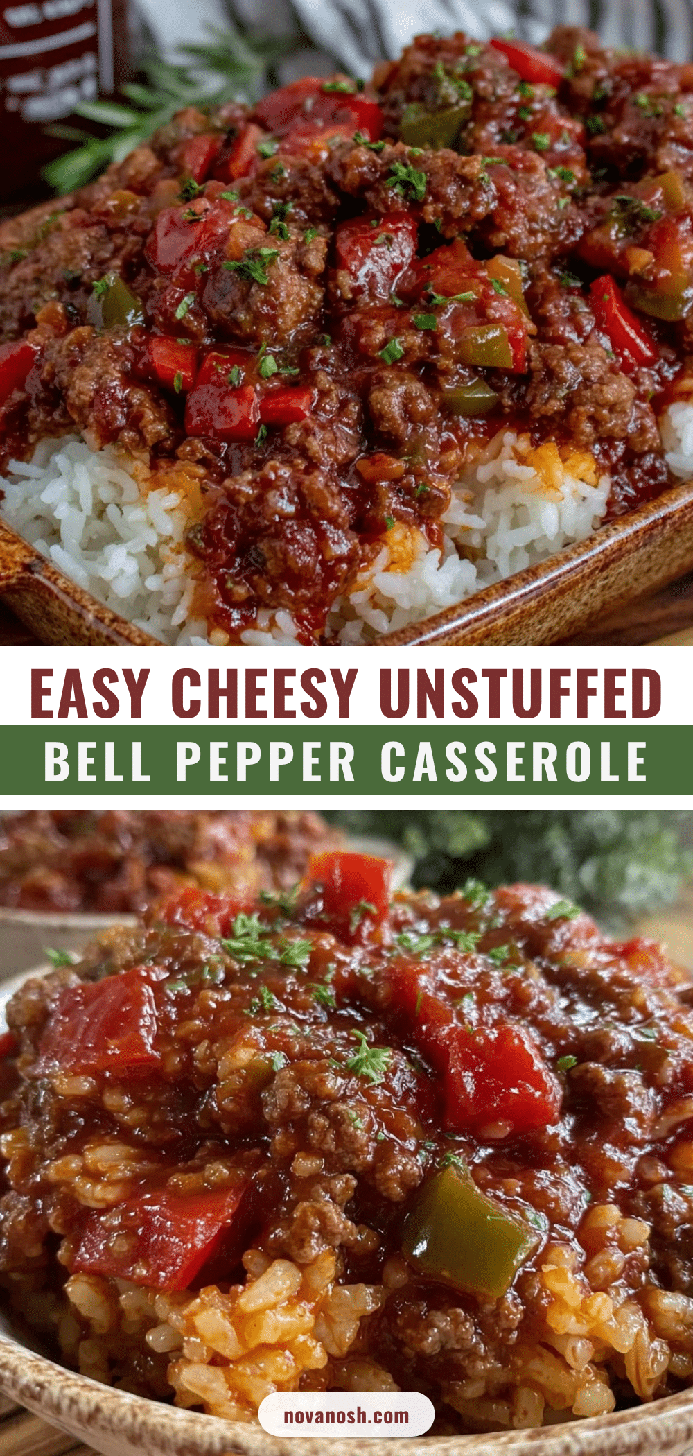 easy cheesy unstuffed bell pepper casserole recipe