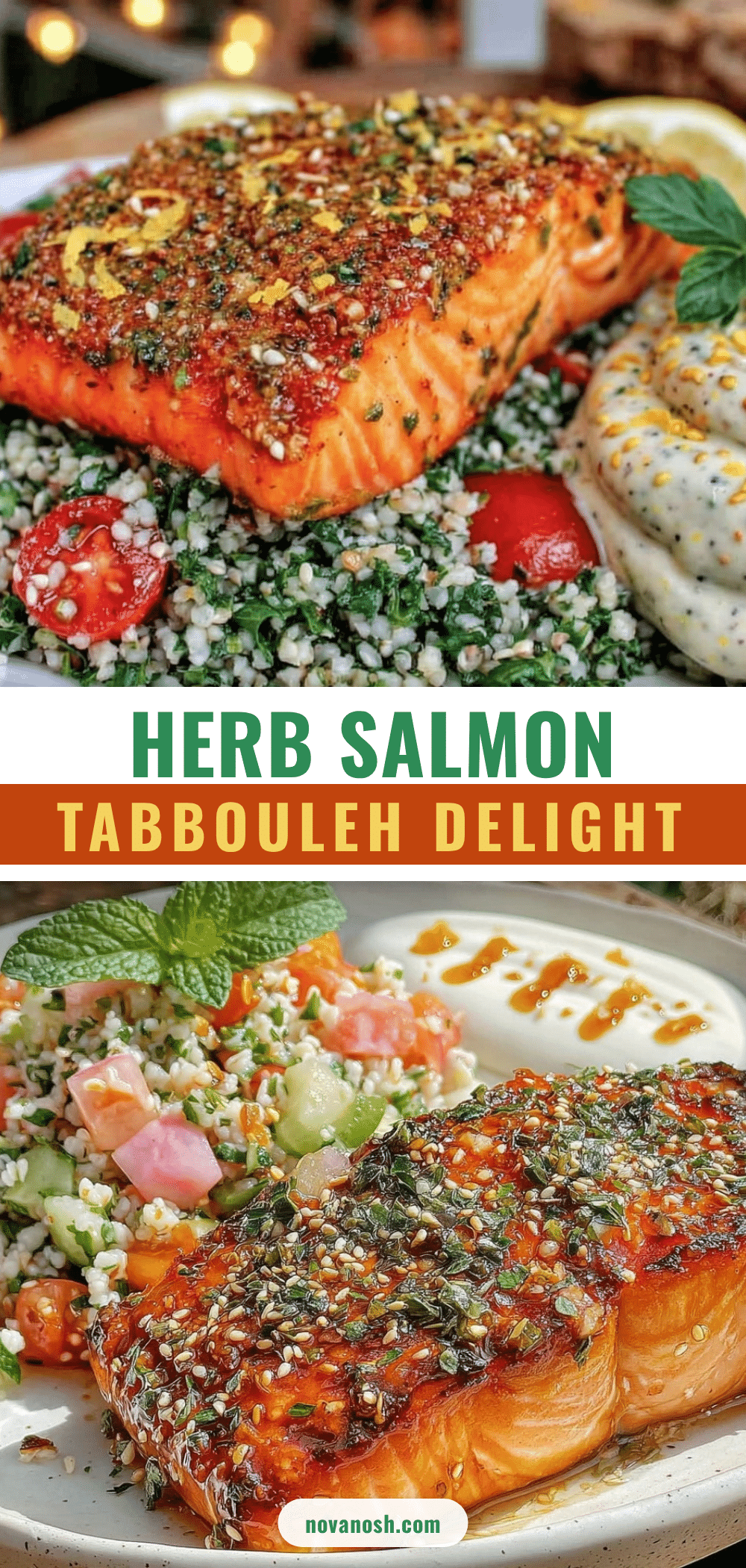 herb salmon tabbouleh delight recipe