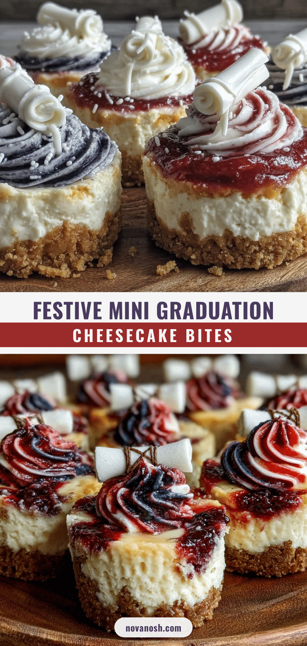 mini graduation cheesecake bites recipe
