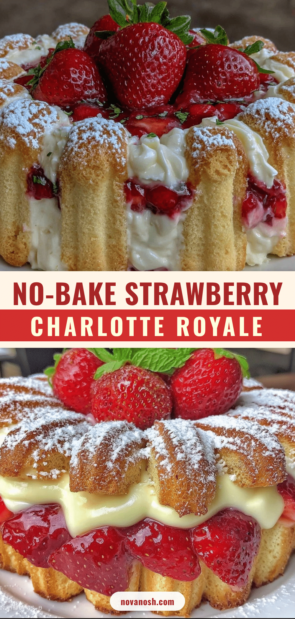 no-bake strawberry Charlotte Royale recipe