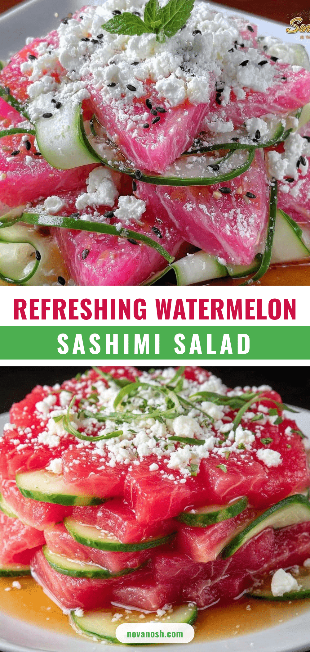 Omakase Summer Salad with Watermelon Sashimi recipe