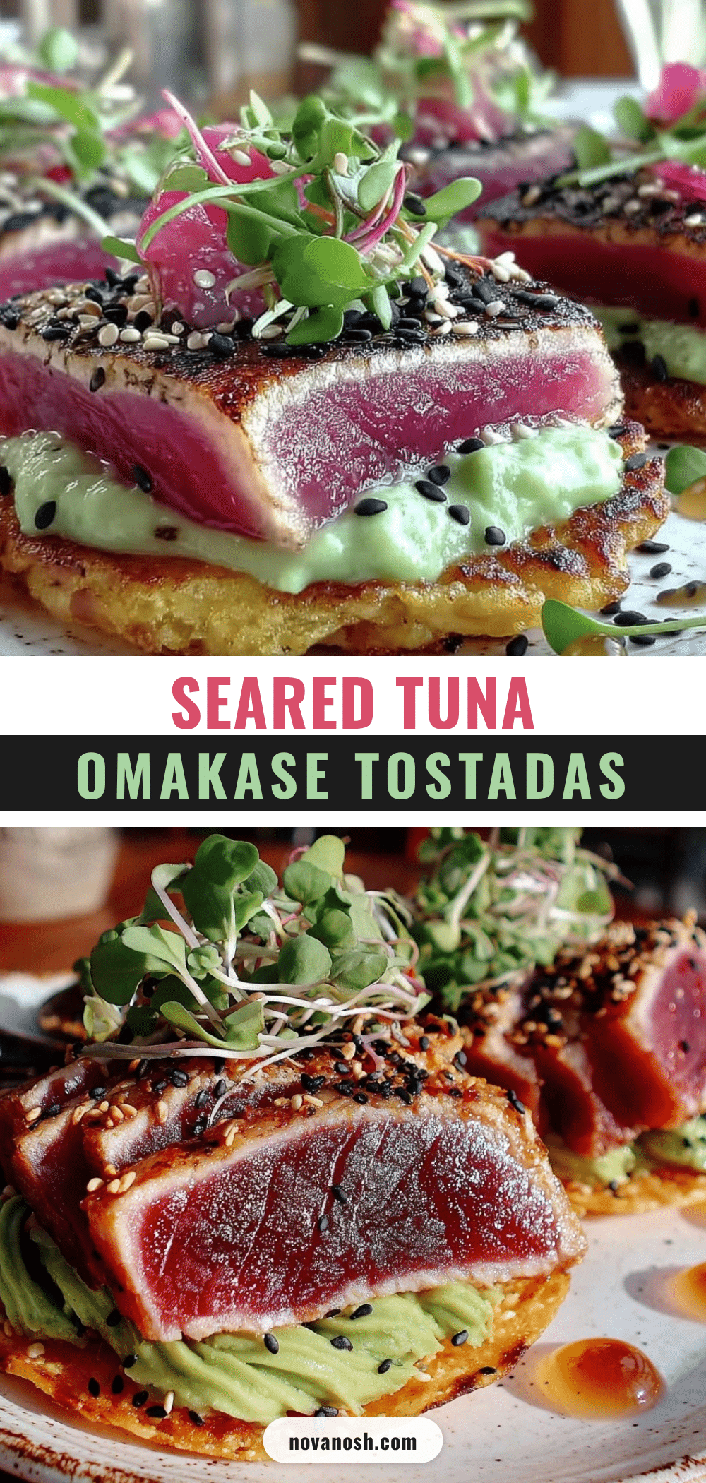omakase tostada with seared tuna recipe