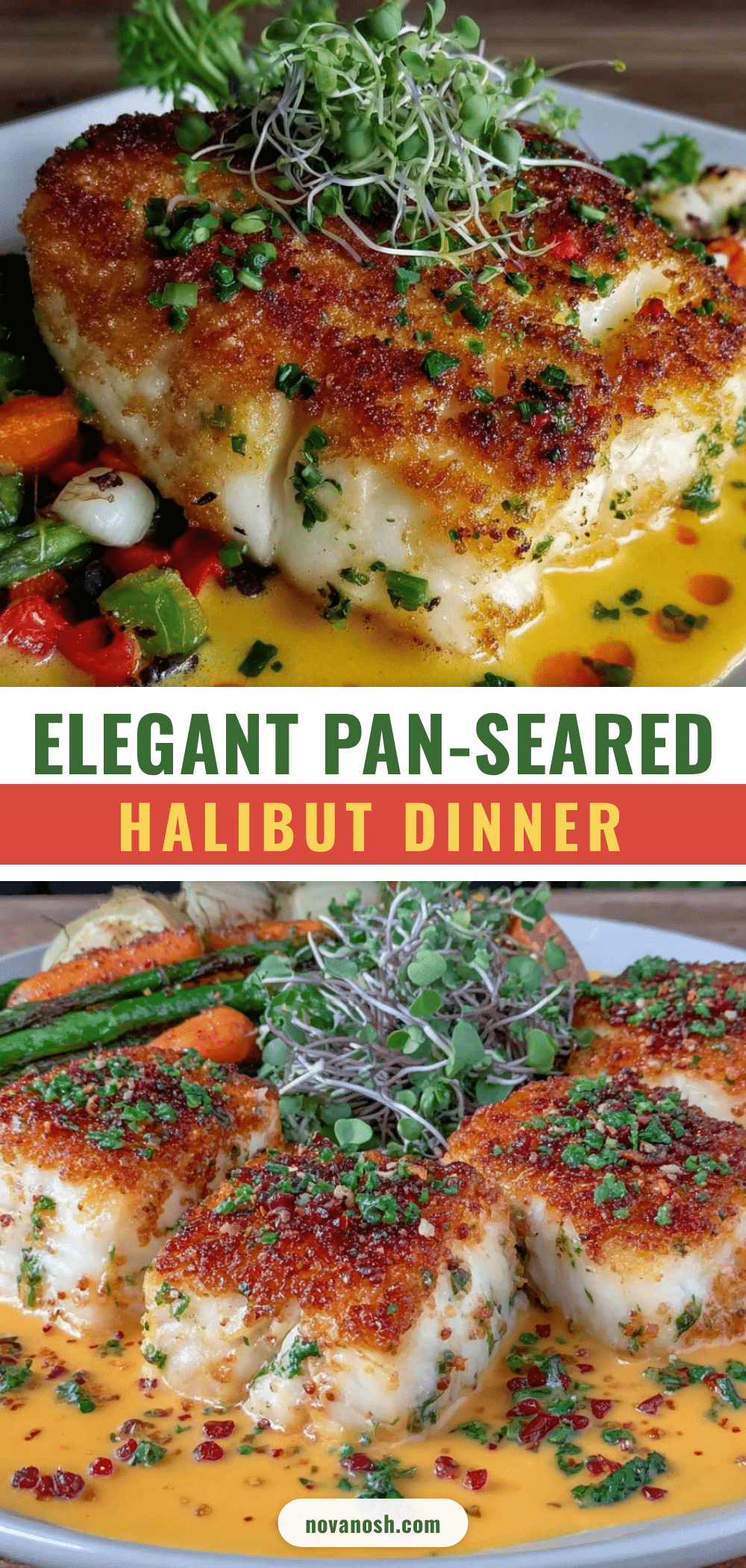 pan-seared halibut with saffron beurre blanc recipe