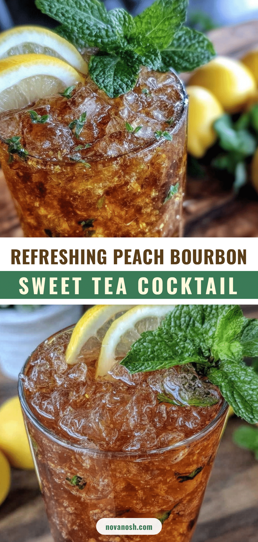 peach bourbon sweet tea cocktail recipe