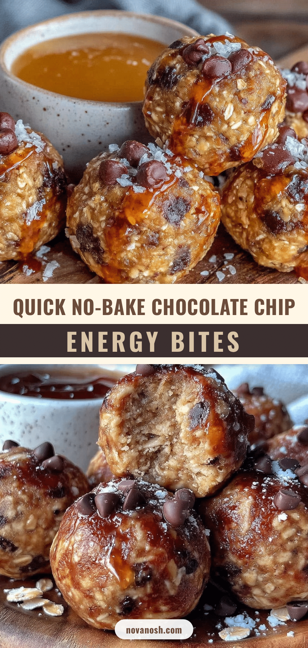 quick no bake chocolate chip energy bites recipe