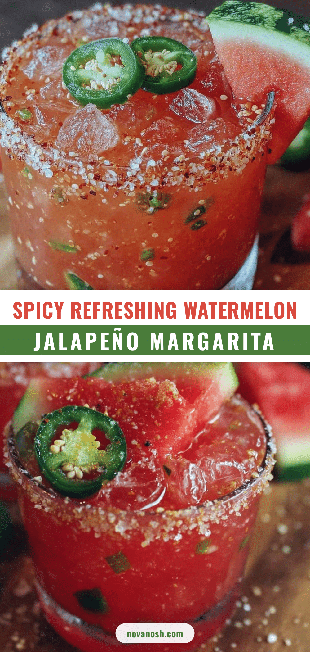 Refreshing Spicy Watermelon Jalapeño Margarita recipe