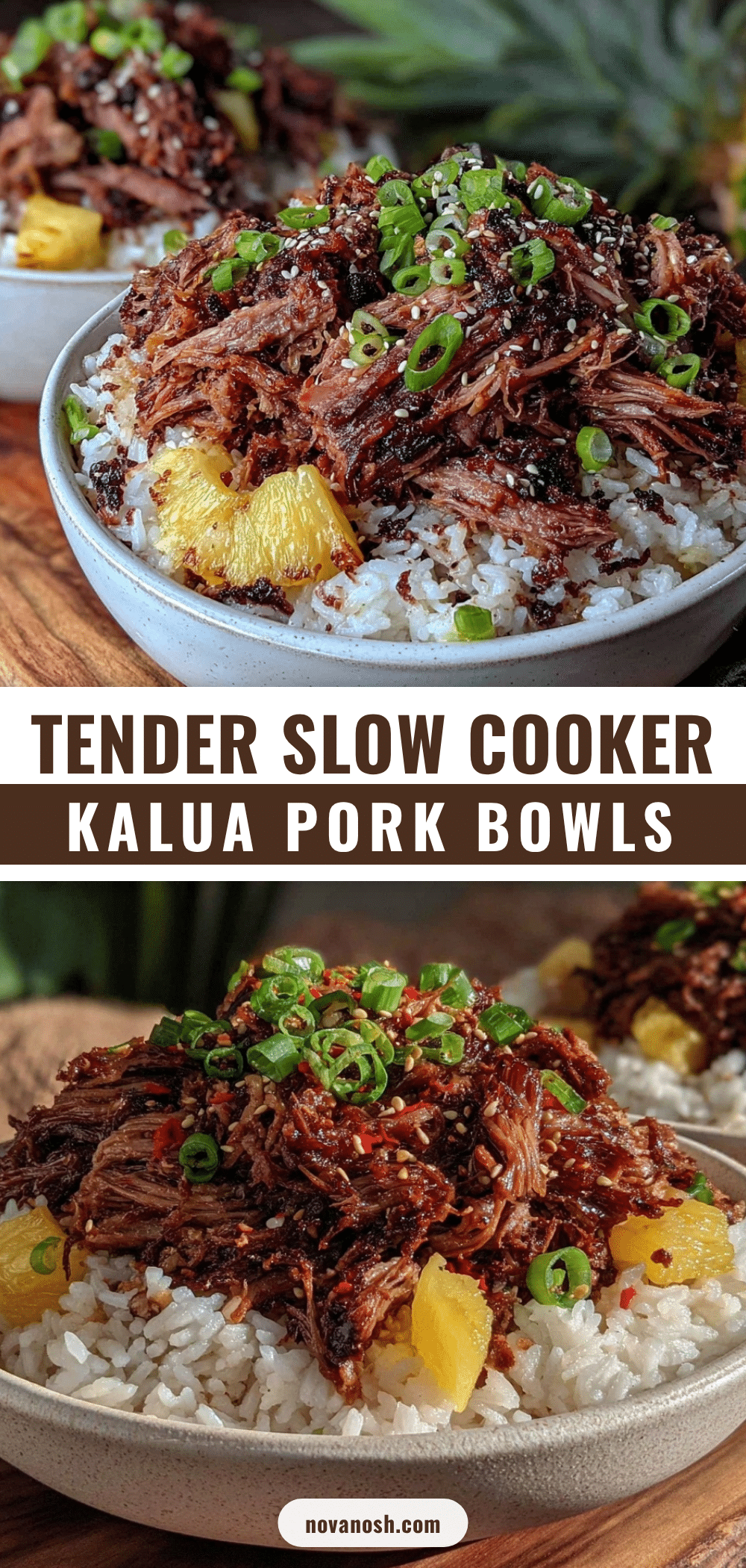 slow cooker kalua pork bowls recipe