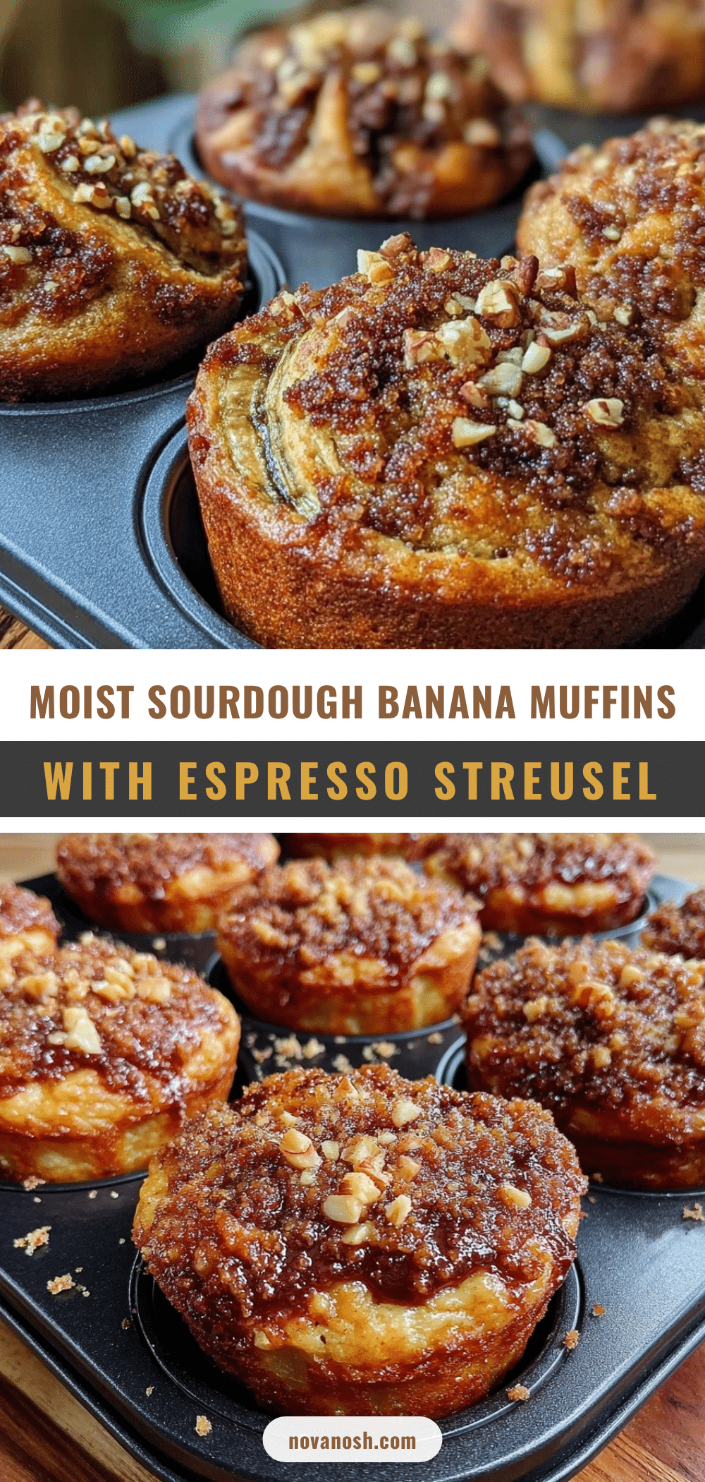 small batch sourdough discard banana muffins recipe