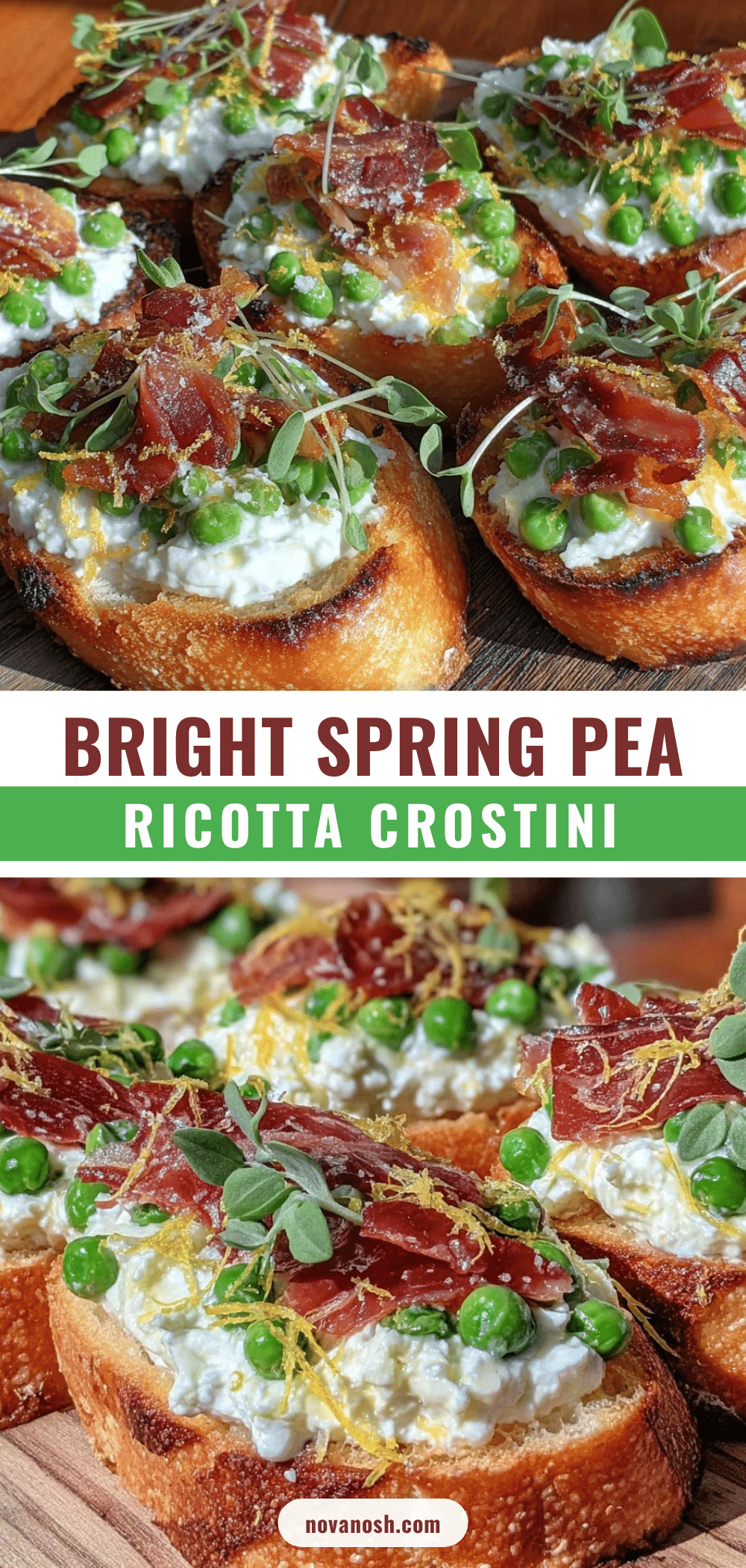 spring pea ricotta crostini recipe