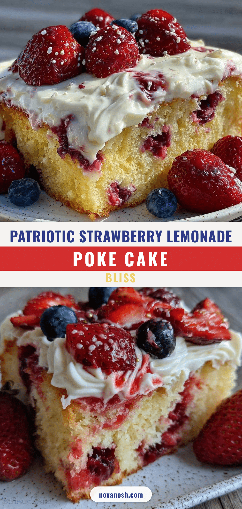 strawberry lemonade poke cake recipe
