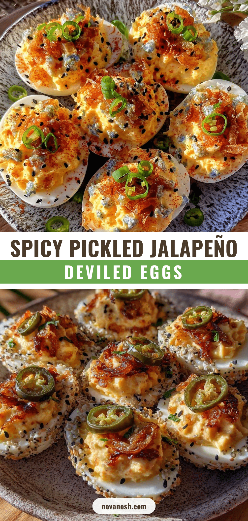 deviled eggs with pickled jalapeño recipe
