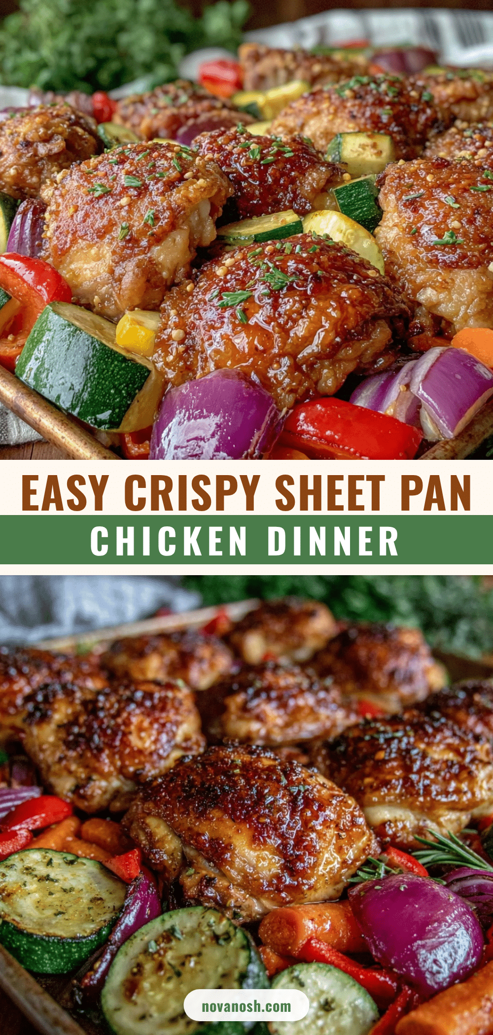 easy crispy sheet pan chicken and vegetables dinner recipe