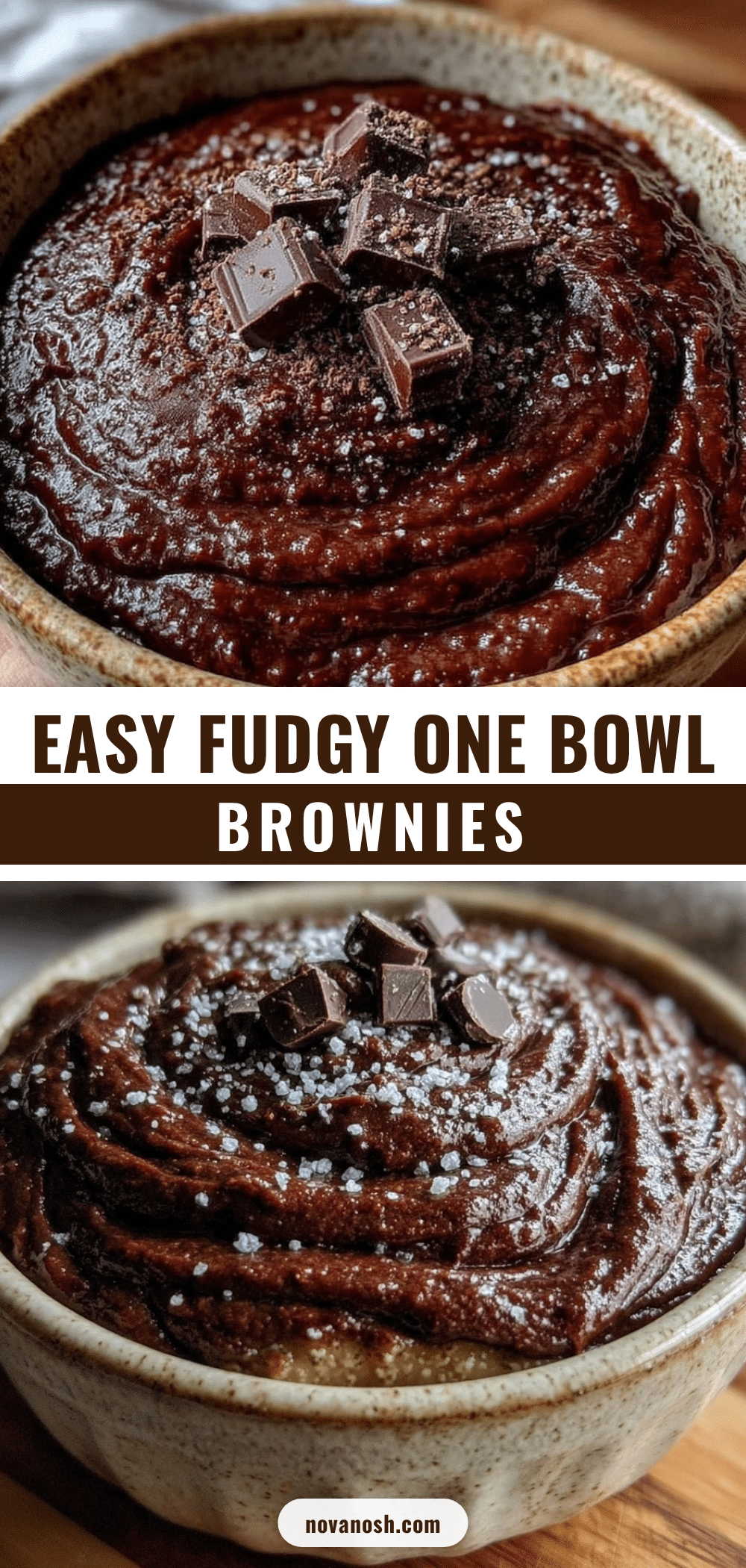 easy fudgy one-bowl brownies recipe