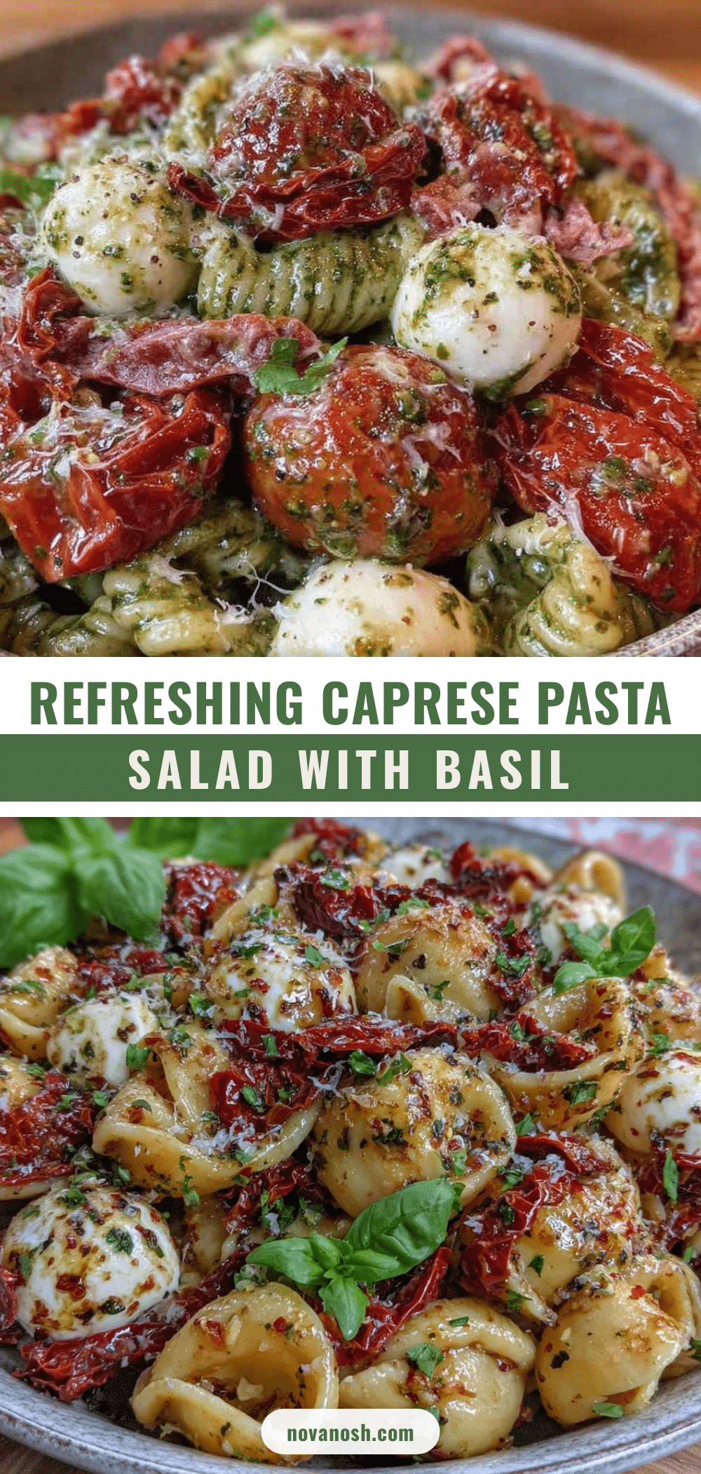 fresh cold caprese pasta salad recipe