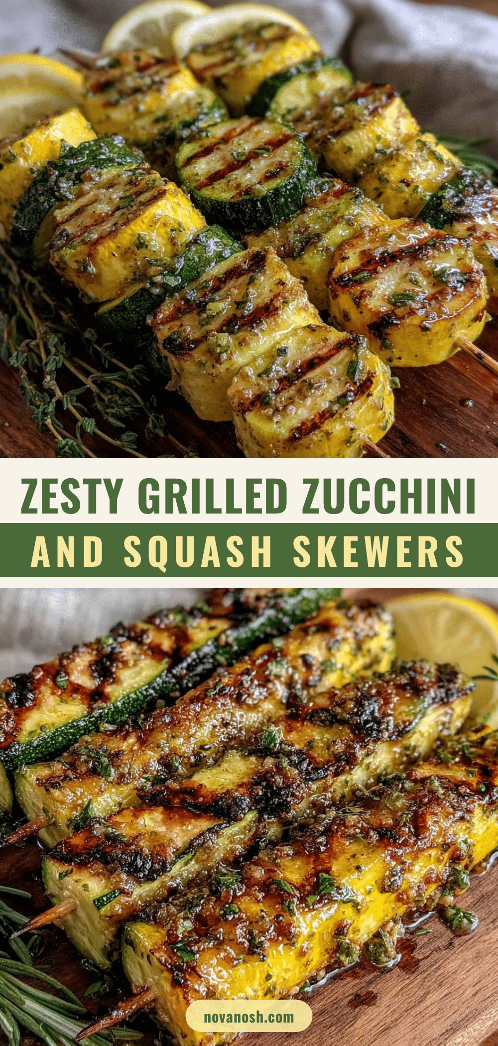 grilled zucchini and yellow squash skewers recipe