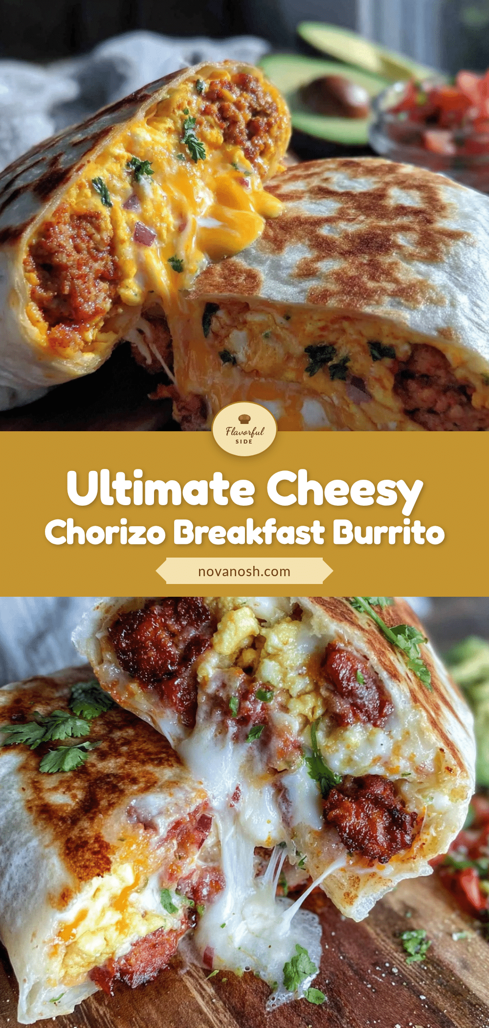 breakfast burrito with chorizo eggs cheese recipe