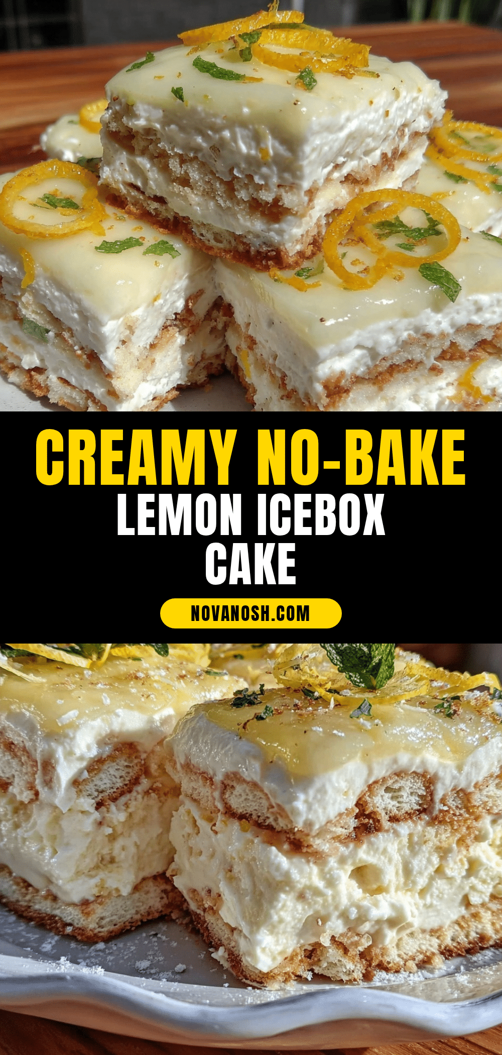 creamy no-bake lemon icebox cake recipe