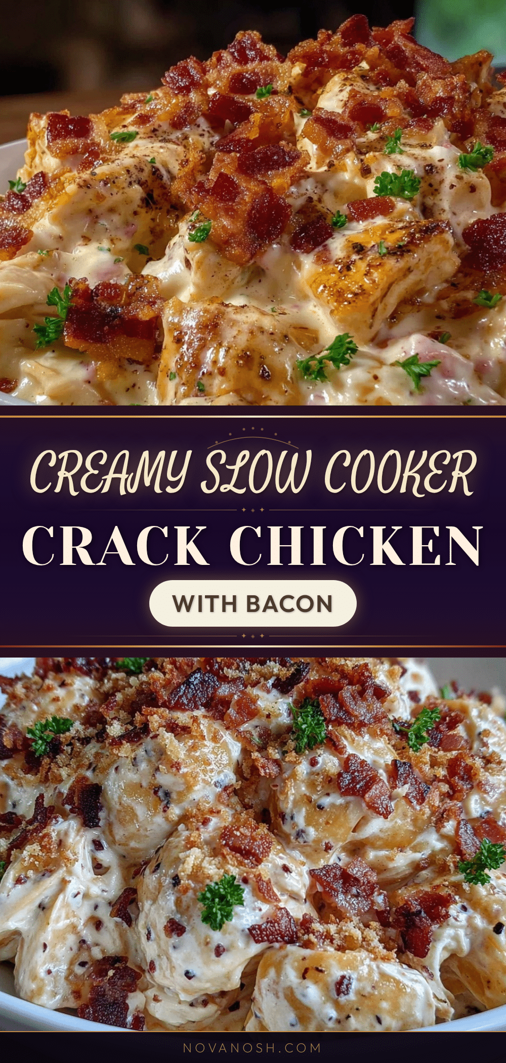 creamy slow cooker crack chicken recipe