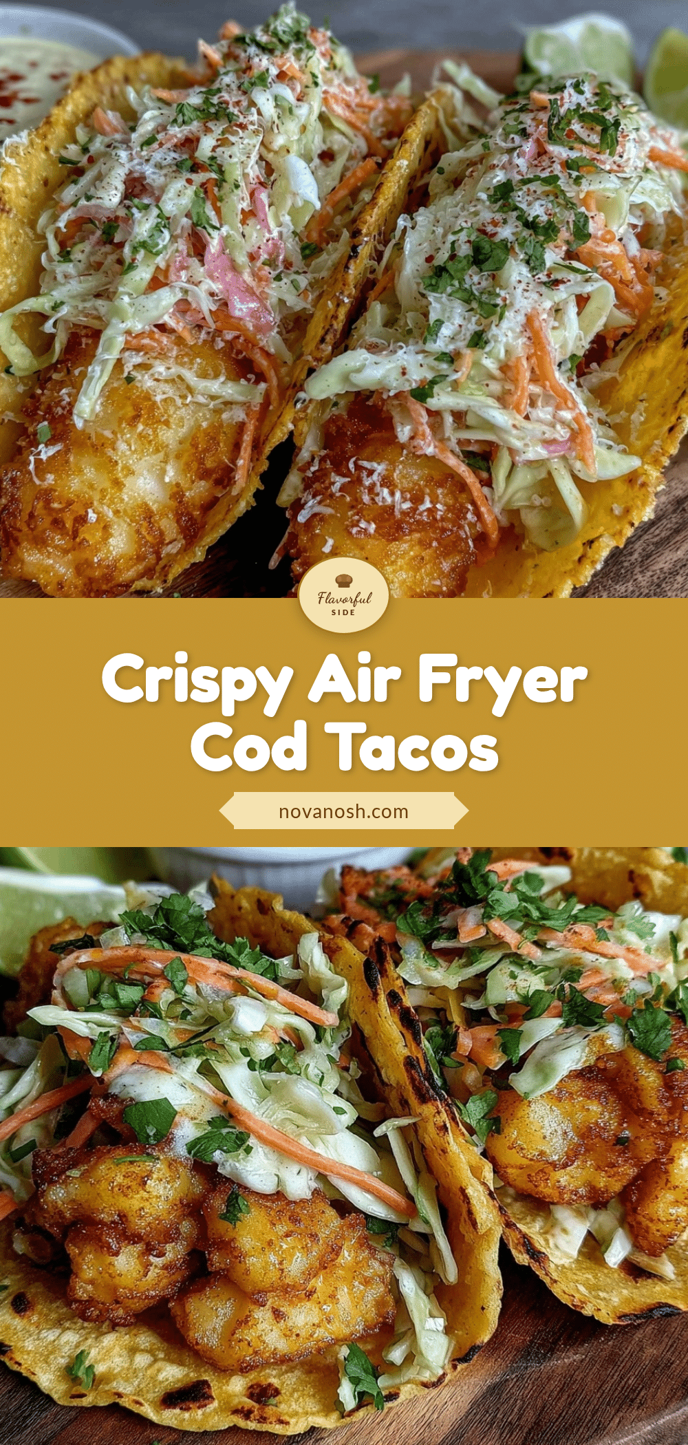 crispy air fryer cod fish tacos recipe