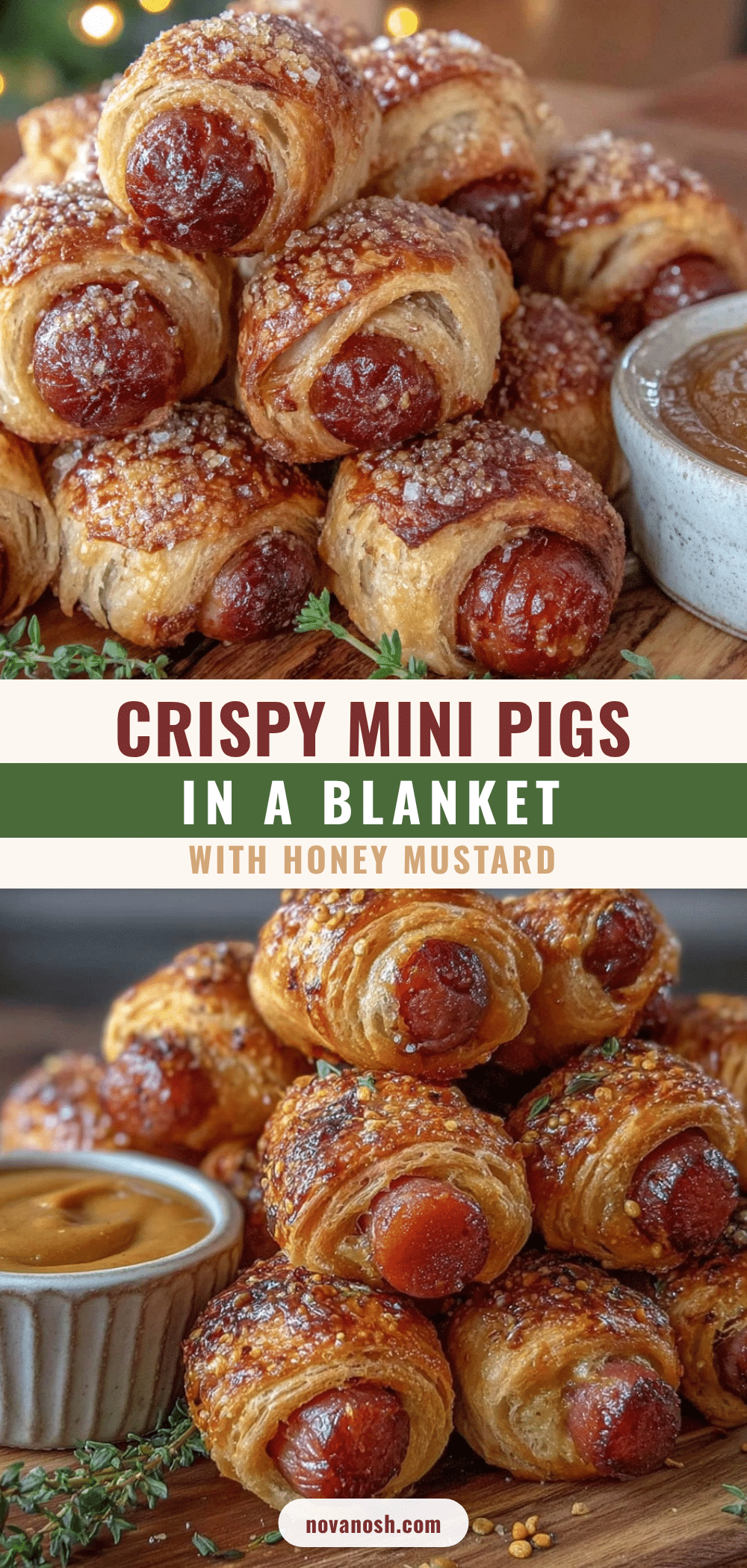 crispy mini hot dog pigs in a blanket recipe