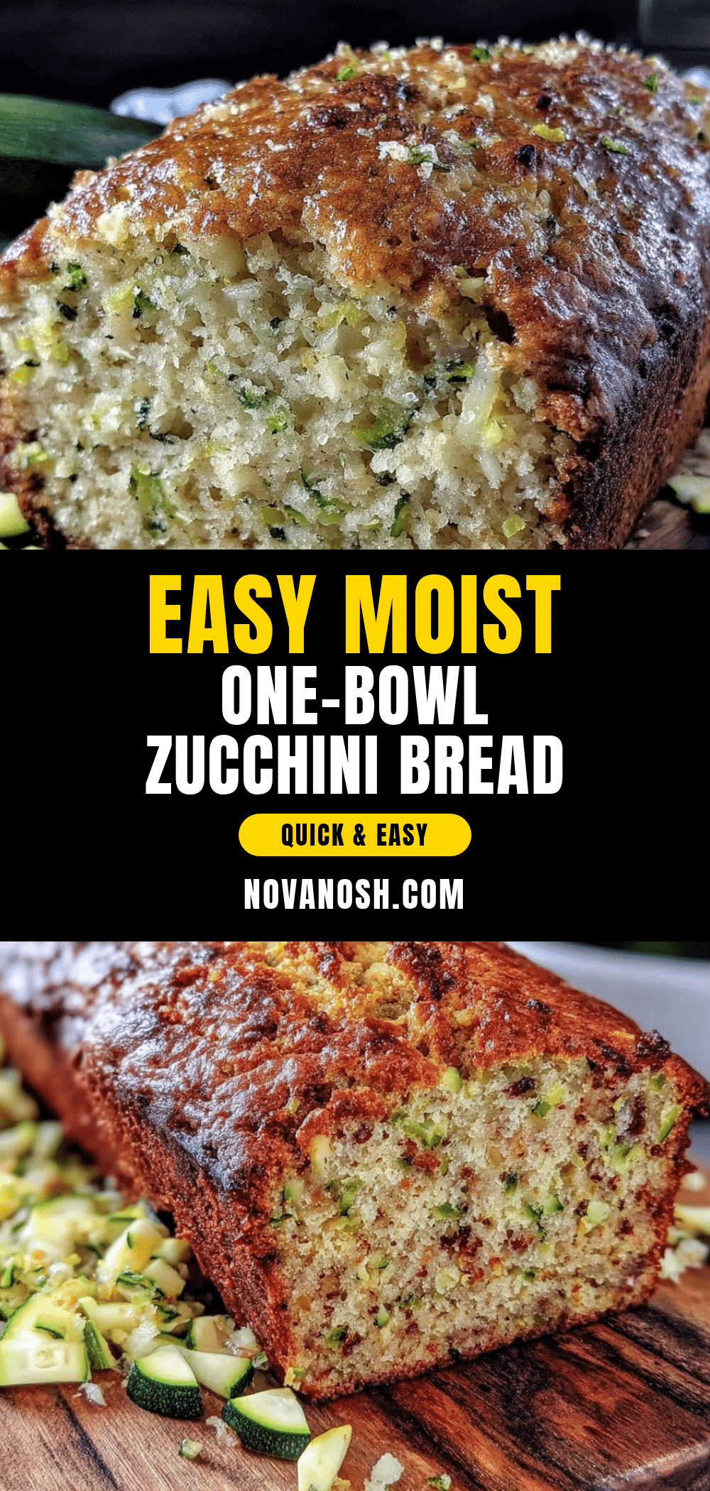 easy moist one-bowl zucchini bread recipe