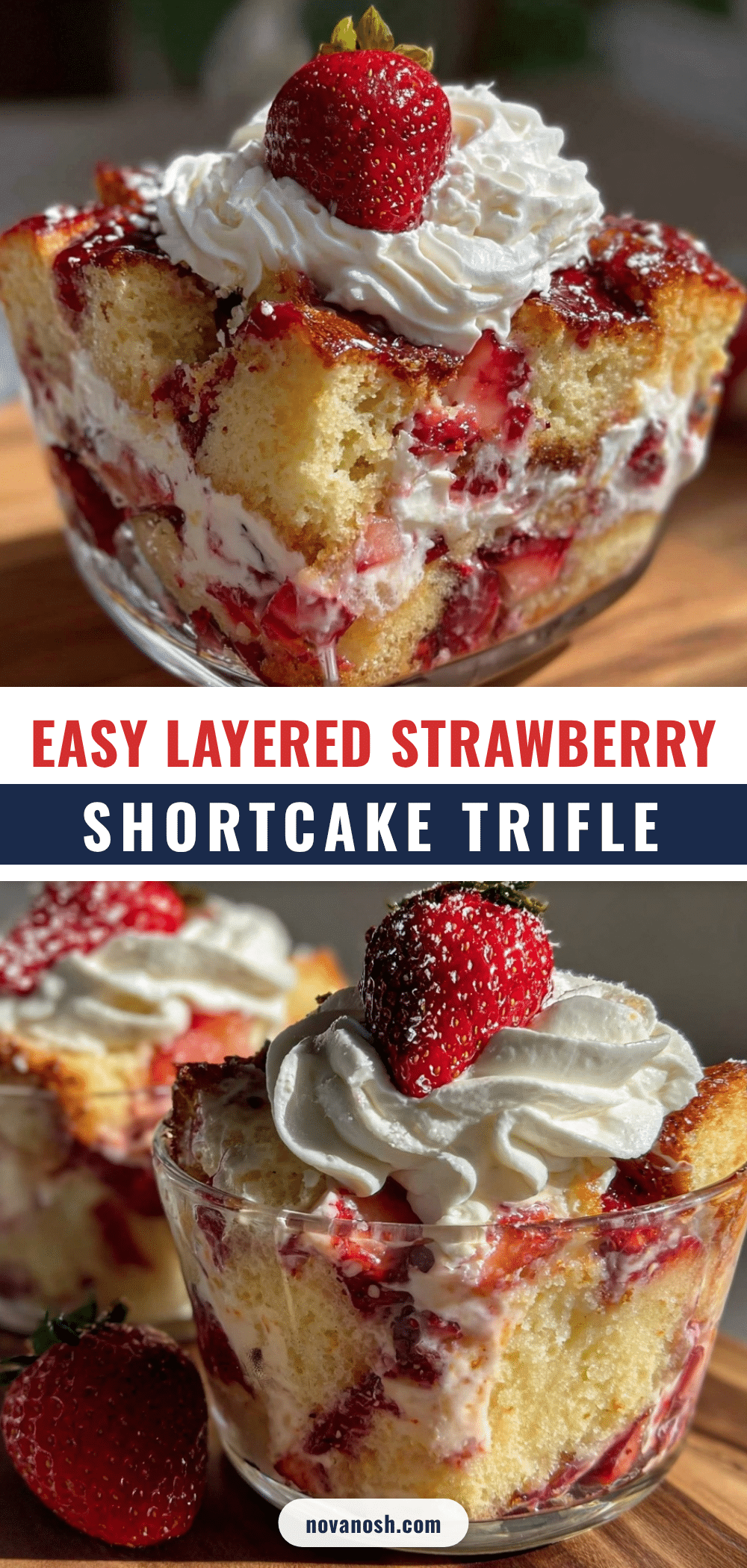 easy strawberry shortcake trifle recipe