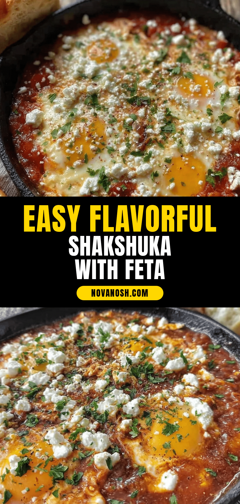flavorful shakshuka with feta and fresh herbs recipe