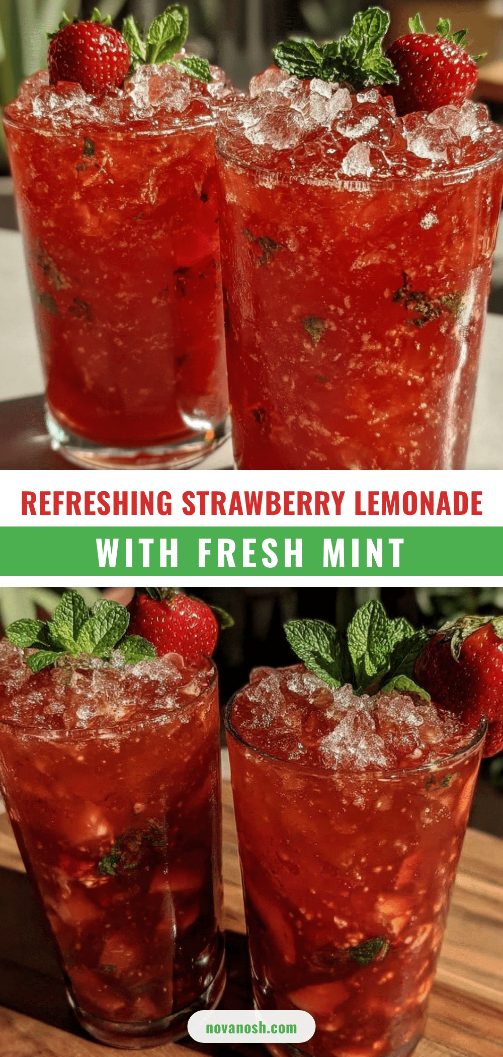fresh strawberry lemonade with mint recipe