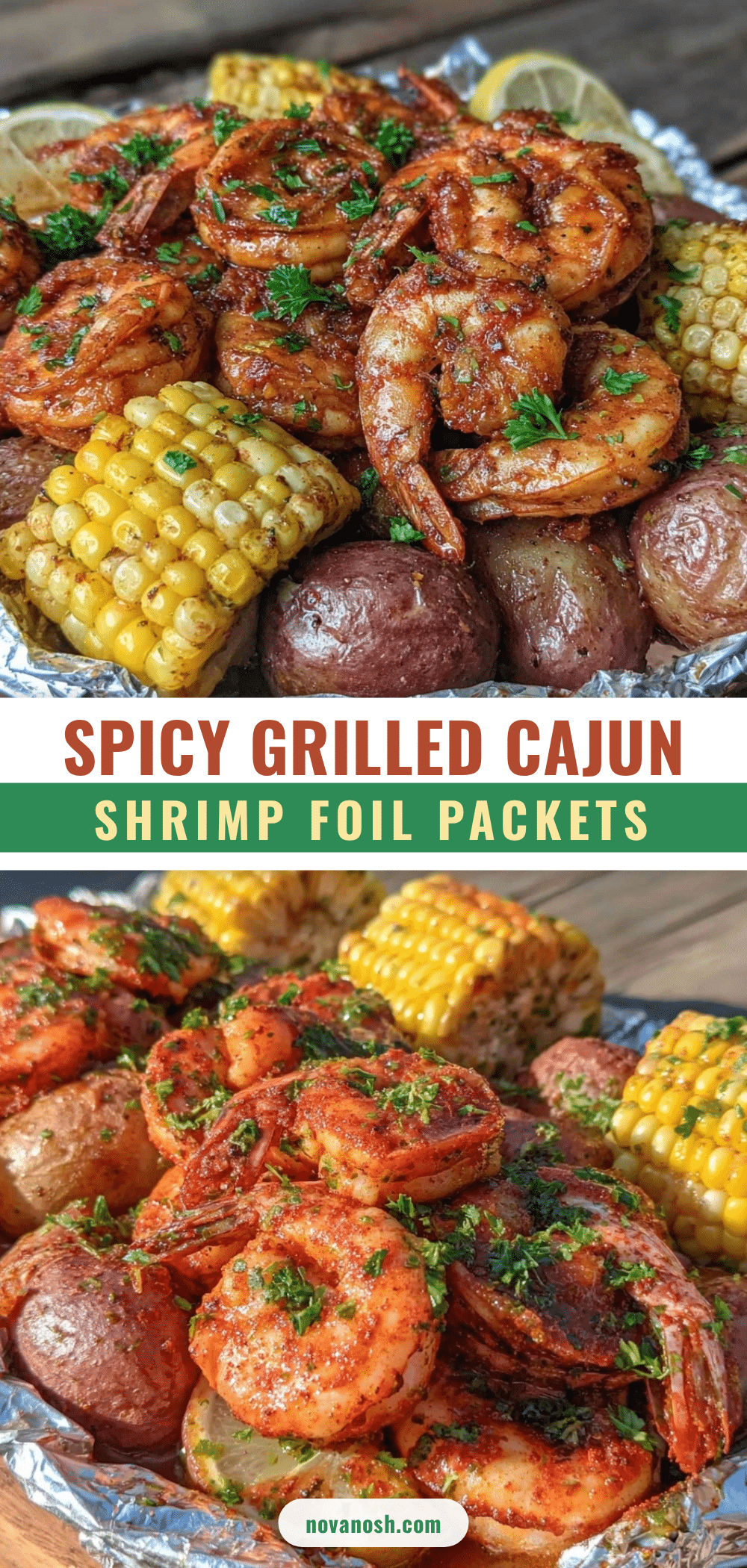 grilled Cajun shrimp boil foil packets recipe