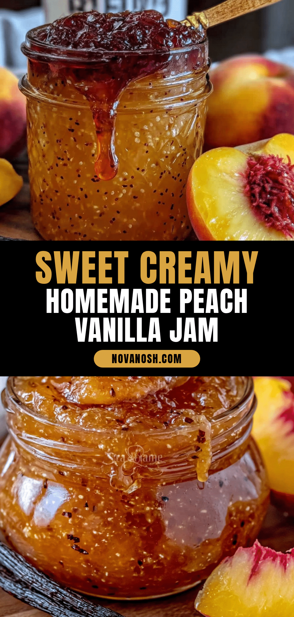 homemade peach jam with vanilla bean recipe