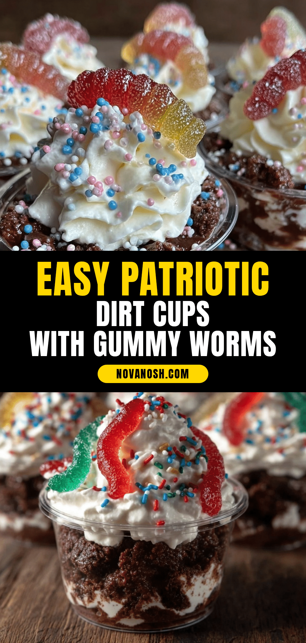 patriotic dirt cups recipe