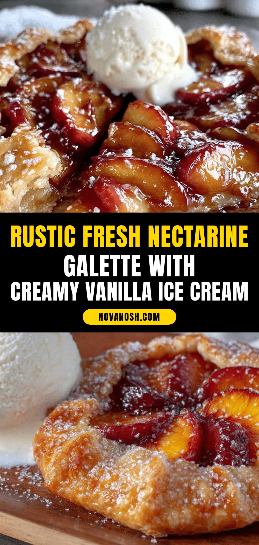 rustic fresh nectarine galette recipe