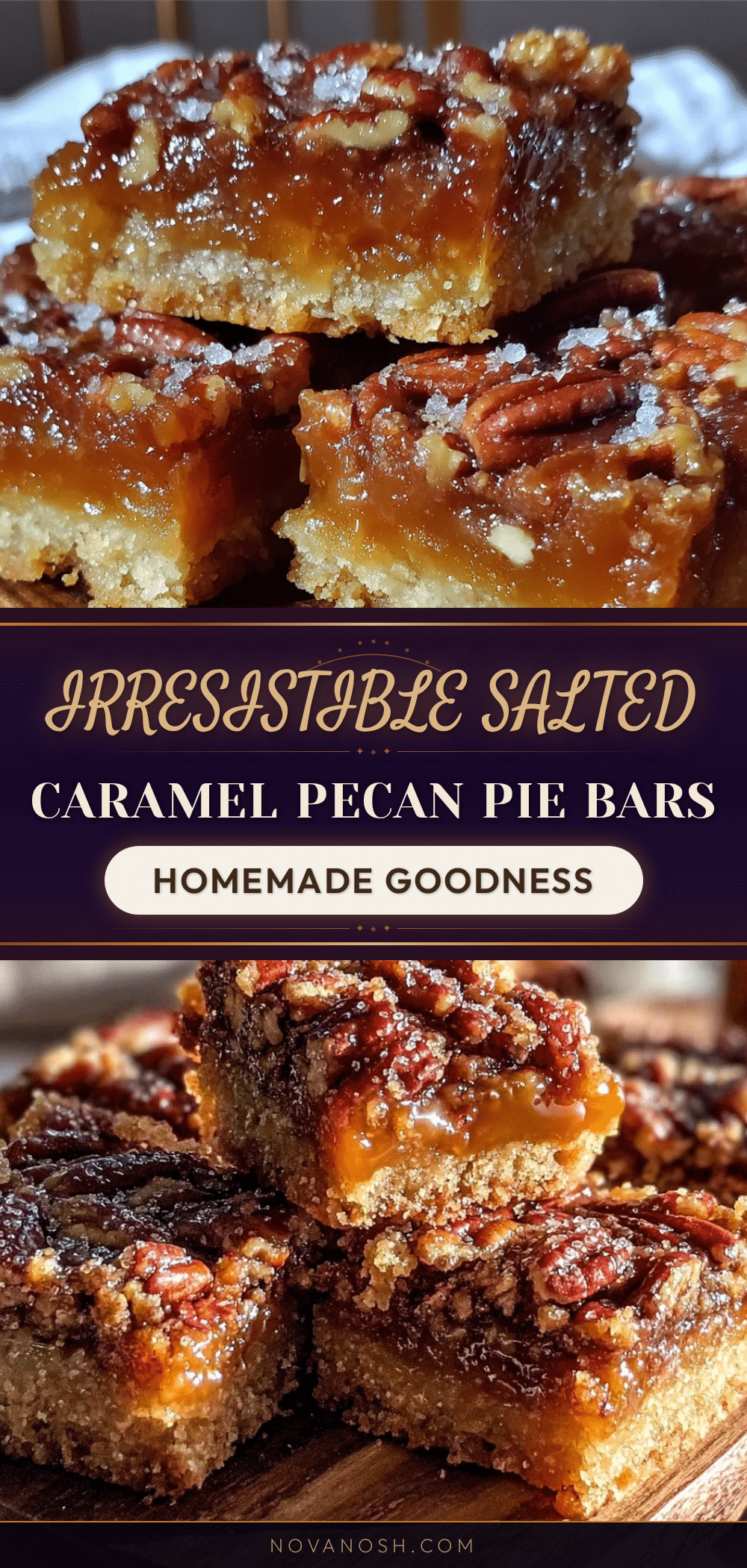salted caramel pecan pie bars recipe