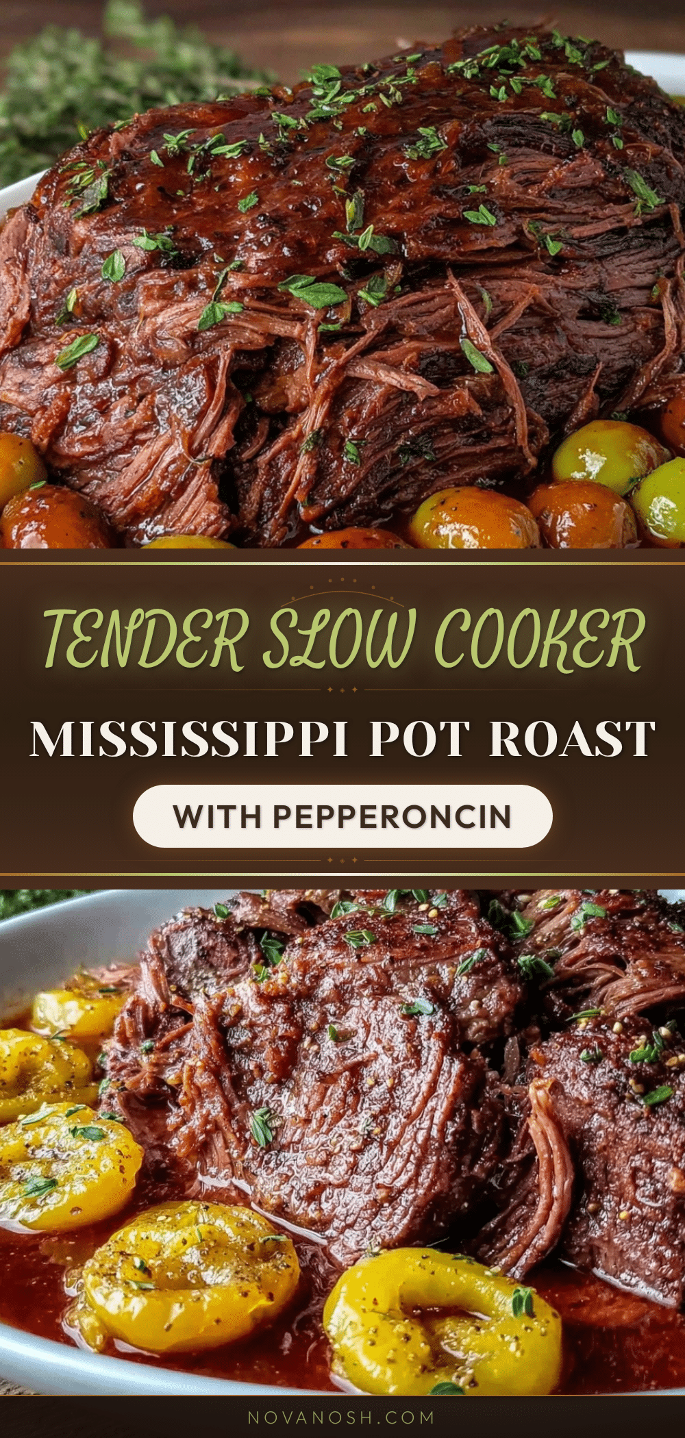 slow cooker Mississippi pot roast recipe