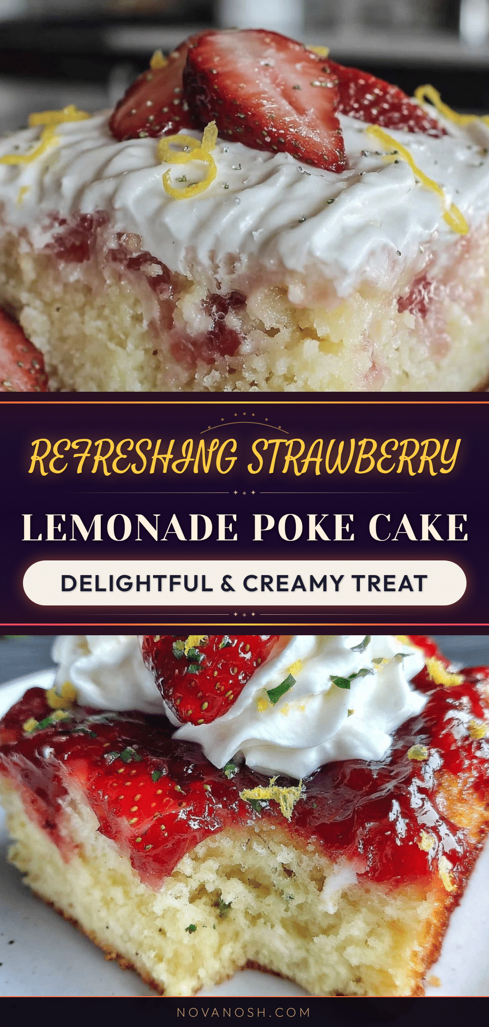 strawberry lemonade poke cake recipe
