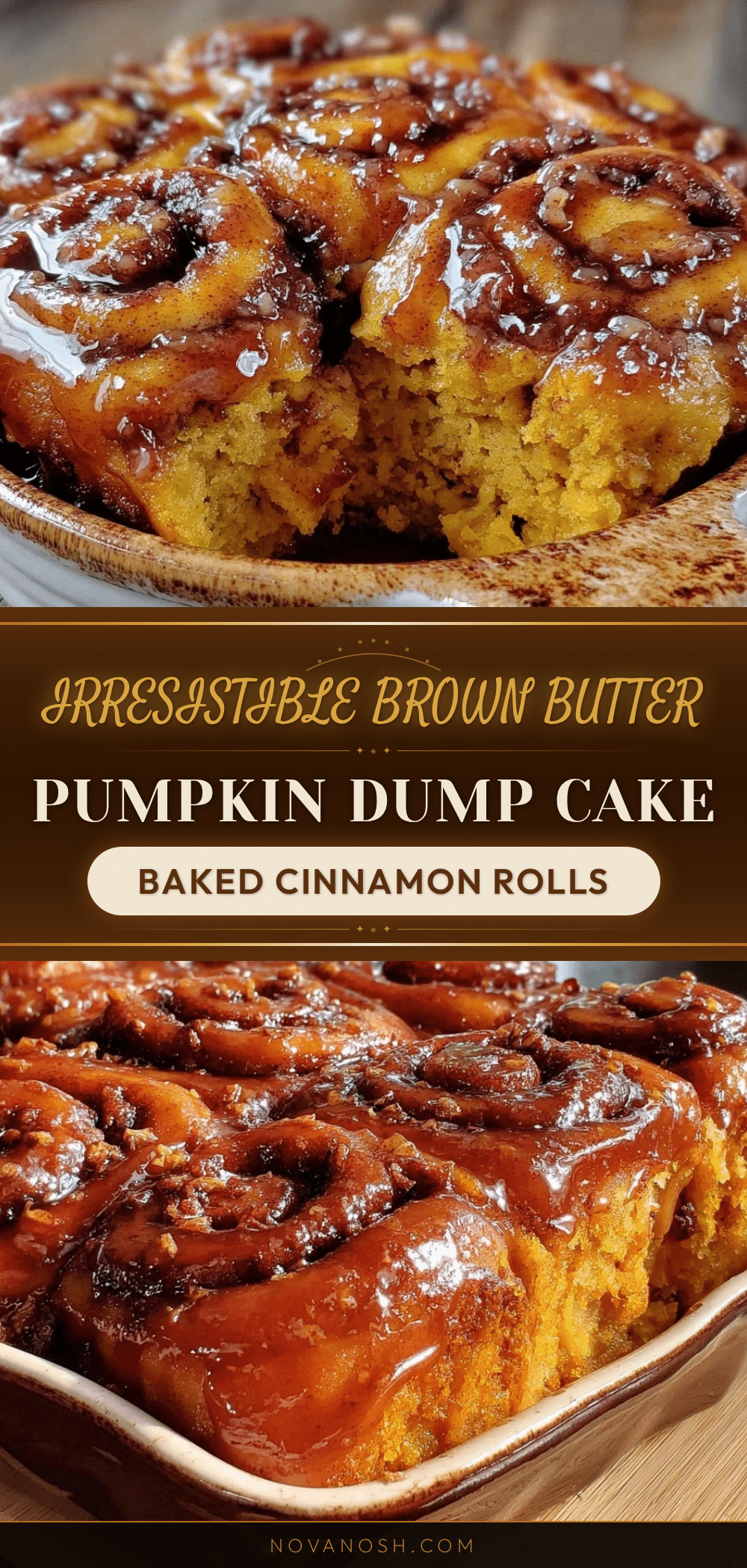 brown butter cinnamon roll pumpkin dump cake recipe