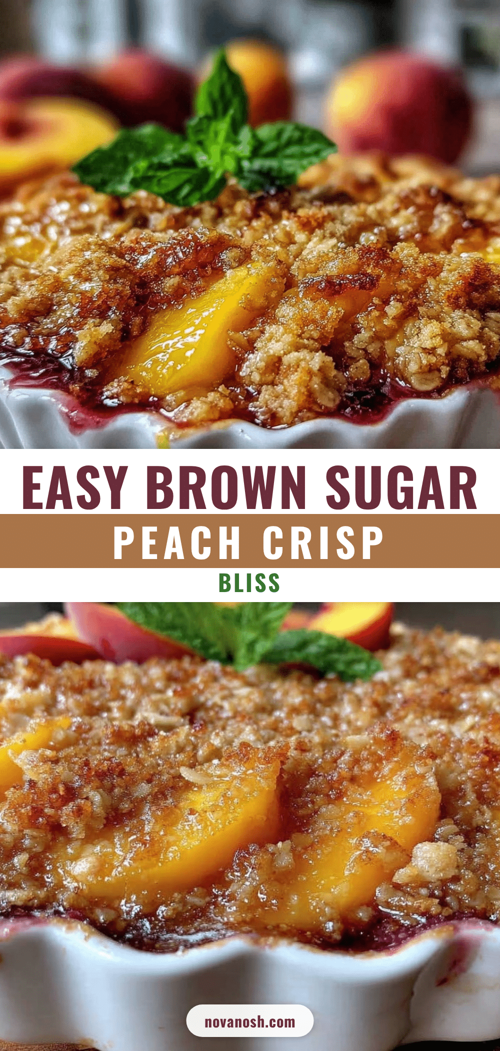 brown sugar peach crisp recipe