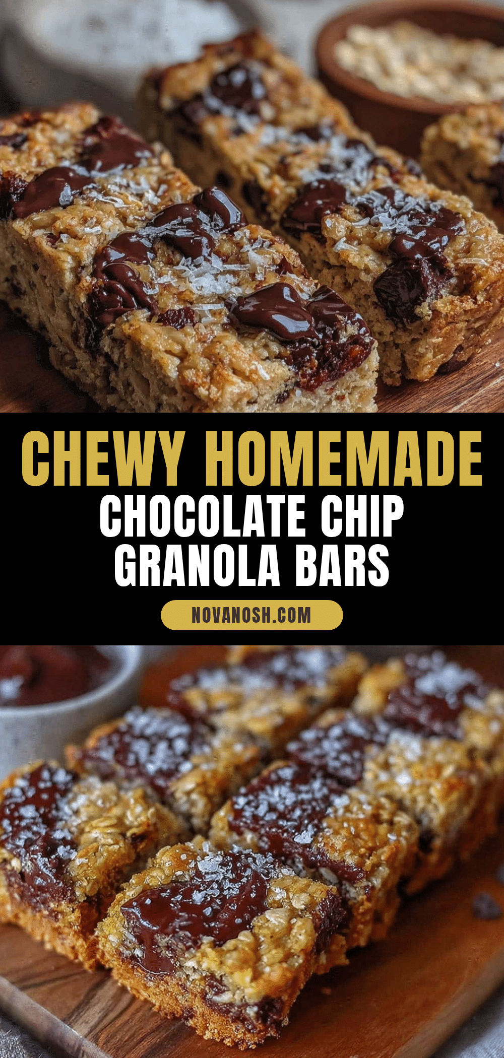 chewy homemade granola bars with chocolate chips recipe