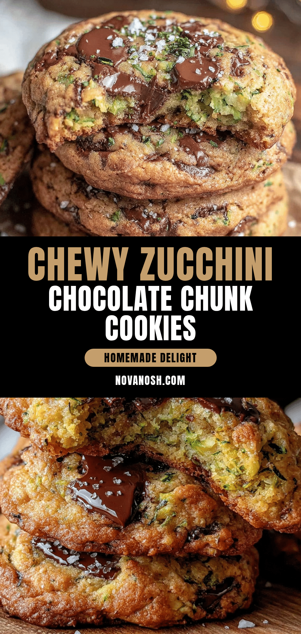 chewy zucchini chocolate chunk cookies recipe