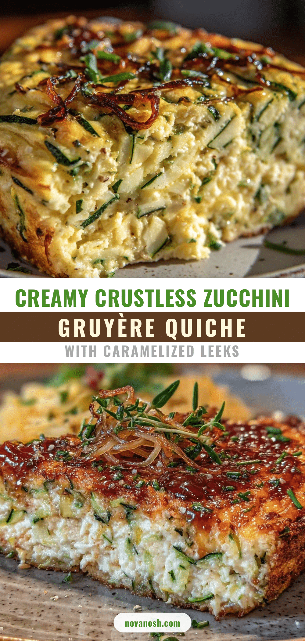 creamy crustless zucchini quiche recipe