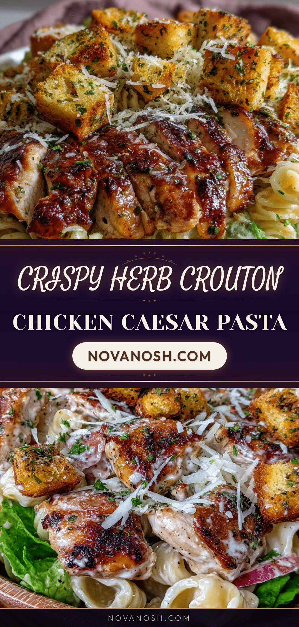 crispy chicken caesar pasta salad recipe