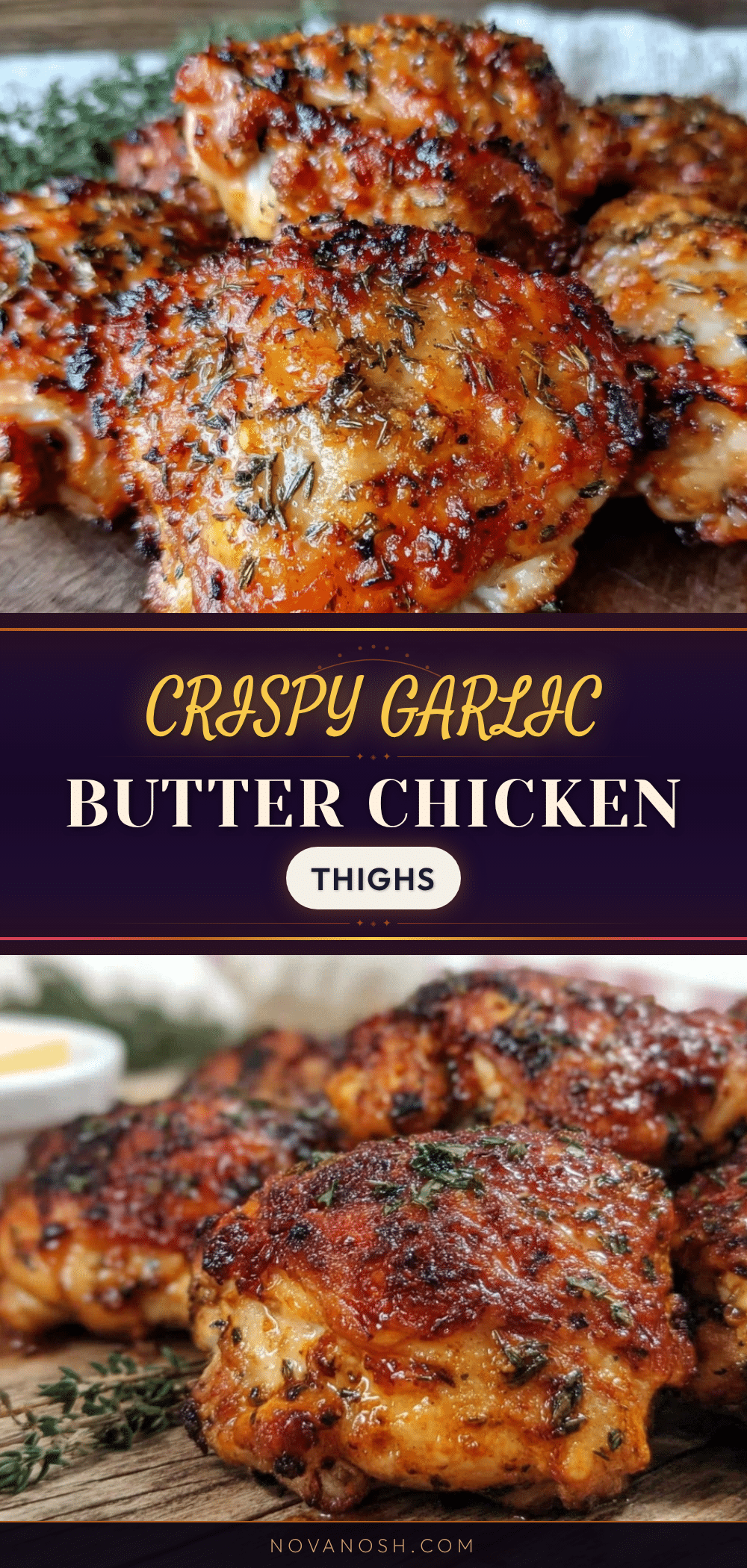 crispy garlic butter chicken thighs air fryer recipe