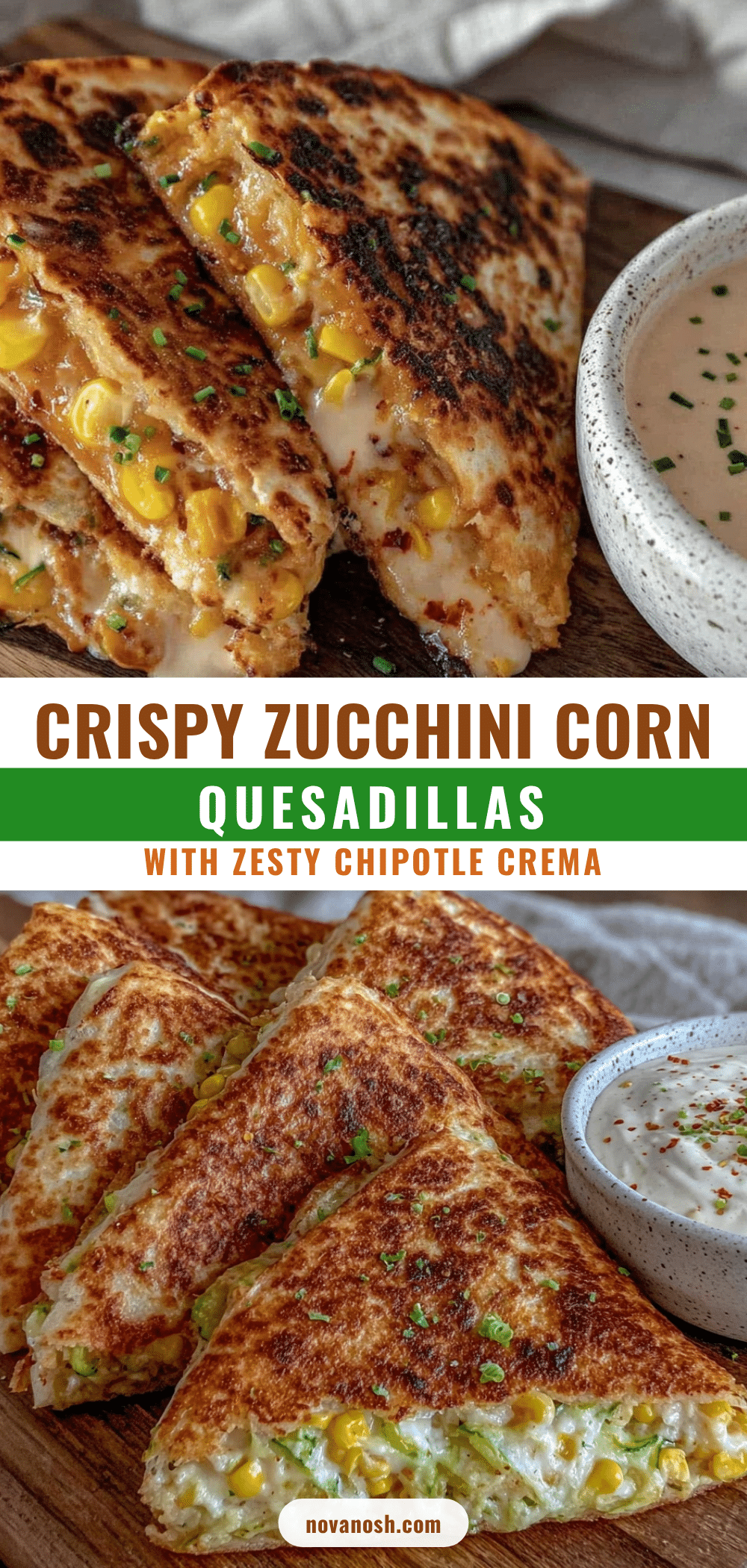 crispy zucchini and corn quesadillas recipe
