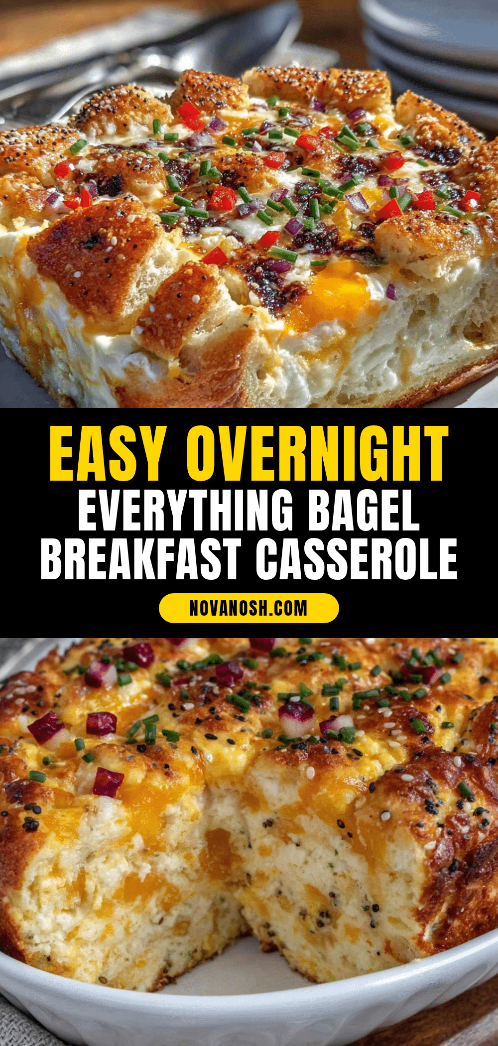 everything bagel breakfast casserole recipe