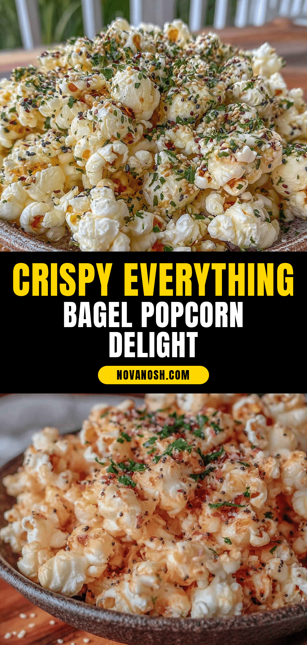 everything bagel seasoned popcorn recipe